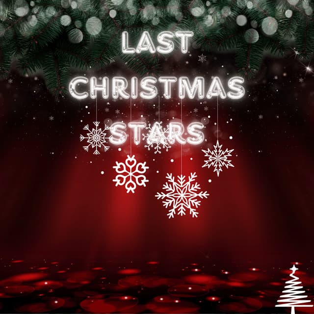 Glowing Crimson Garland - Last Christmas Stars