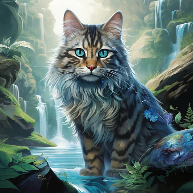 Tranquil Feline Tunes: Harmonious Raindrops - Rain Hard