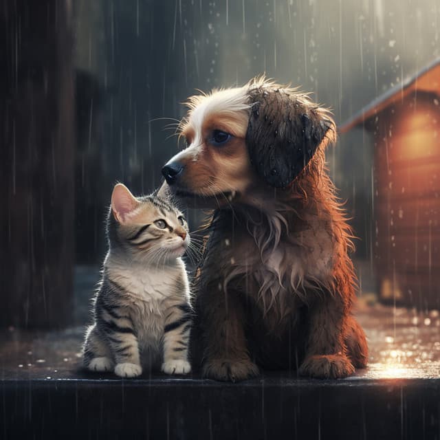 El Rítmico Arrullo De La Lluvia: Música Para La Calma De Los Gatos - Música relajante para gatitos