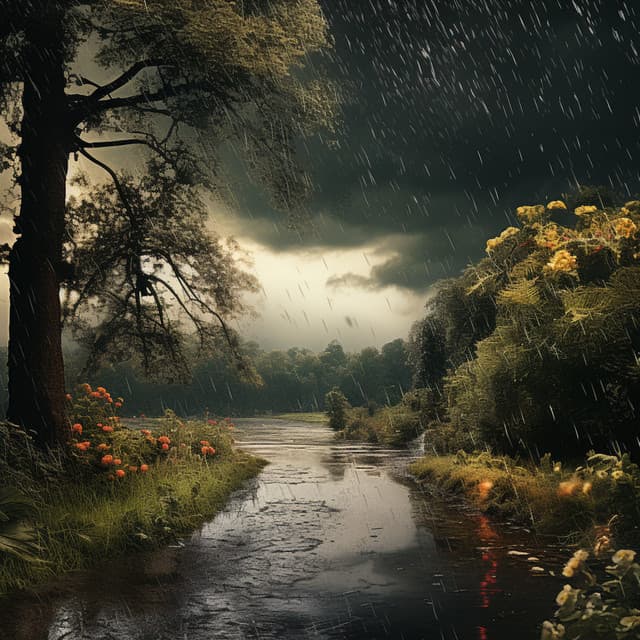 Calming Cascades: Binaural Rain for Guided Meditation and Mindfulness - Motivation Songs Academy