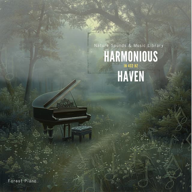 Harmonious Haven in 432 Hz: Forest Piano - Nature Sounds & Music Library