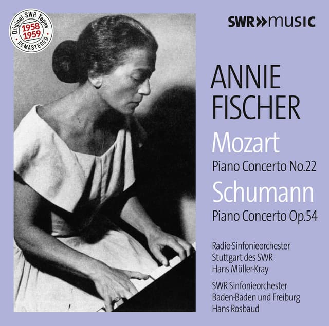 Mozart: Piano Concerto No. 22 in E-Flat Major, K. 482 - Schumann: Piano Concerto in A Minor, Op. 54 - Annie Fischer