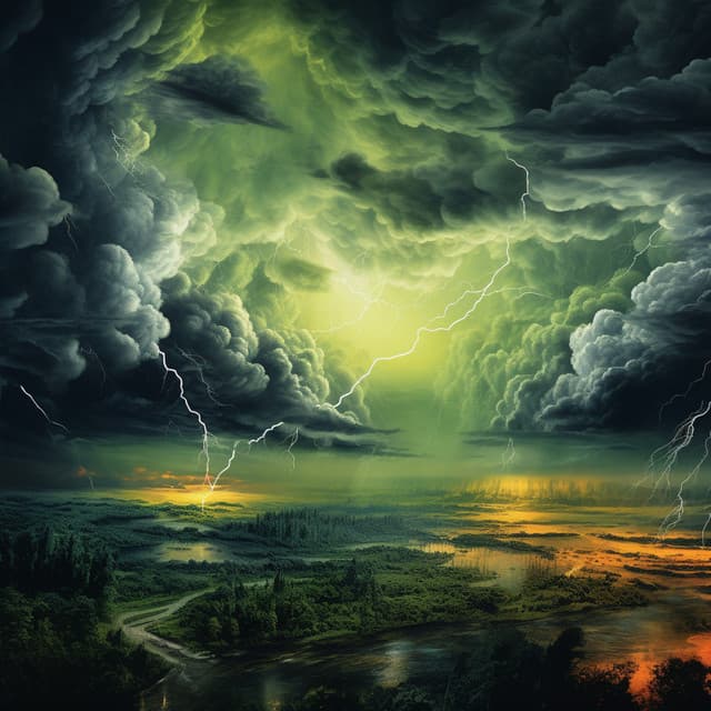 Rhythmic Tempest: Thunderous Musical Storm - mahogany