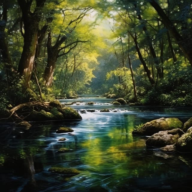Abrazo Somnoliento Del Río: Coral Melódico De La Naturaleza - Tonos isocrónicos Arrastre de ondas cerebrales