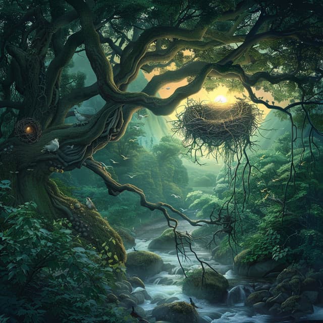 Binaural Birds Lullaby: Sleep Echoes - 80 88 Hz - Sleep Sounds Ambient Noises