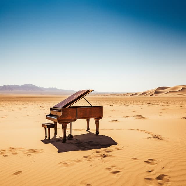 Espejismo Del Desierto: El Piano Pinta Melodías Bañadas Por El Sol En Arenas Centelleantes - Chillout Salón Piano