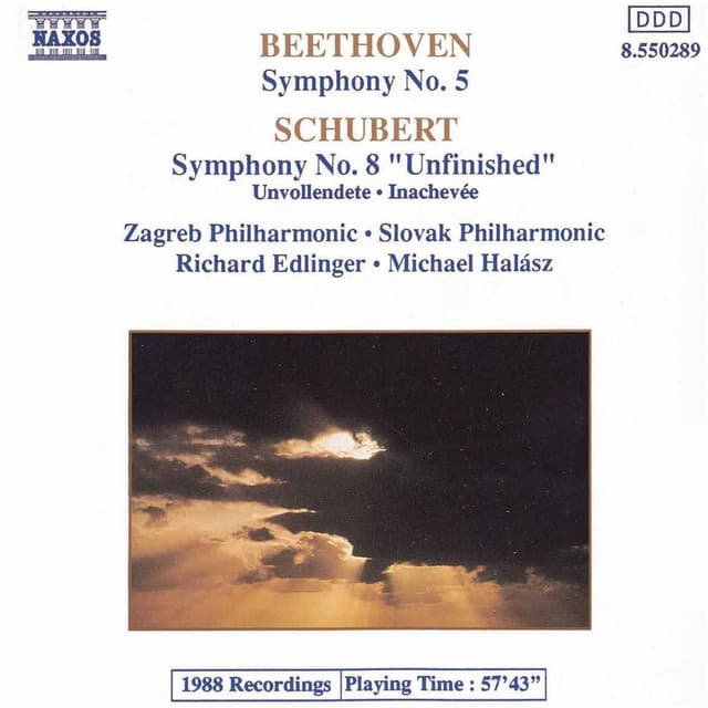 Beethoven: Symphony No. 5 in C Minor, Op. 67 - Schubert: Symphony No. 8 in B Minor, D. 759 "Unfinished" - Zagreb Philharmonic Orchestra