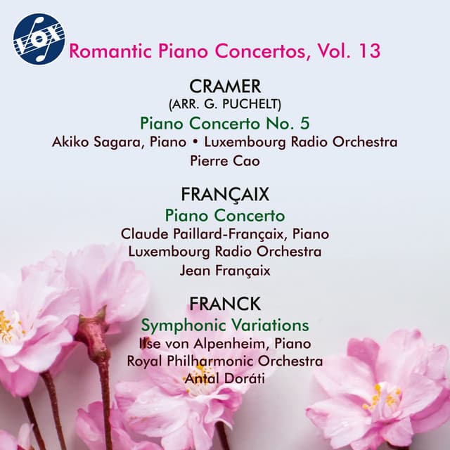 Cramer & Françaix: Piano Concertos - Franck: Symphonic Variations - Akiko Sagara
