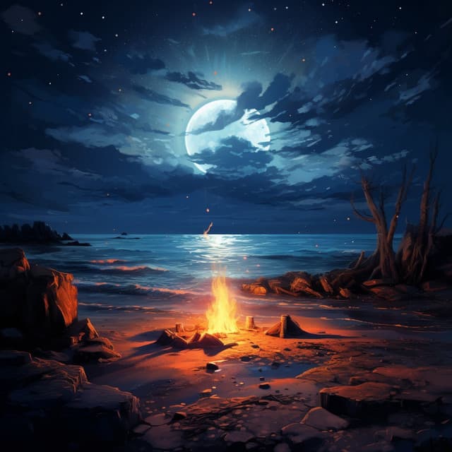 Ocean Waves by the Fireside - Noom Night Fire Sounds