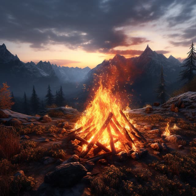 Firelight Echoes: Calming Tunes for Relaxation - Relaxing Spaces