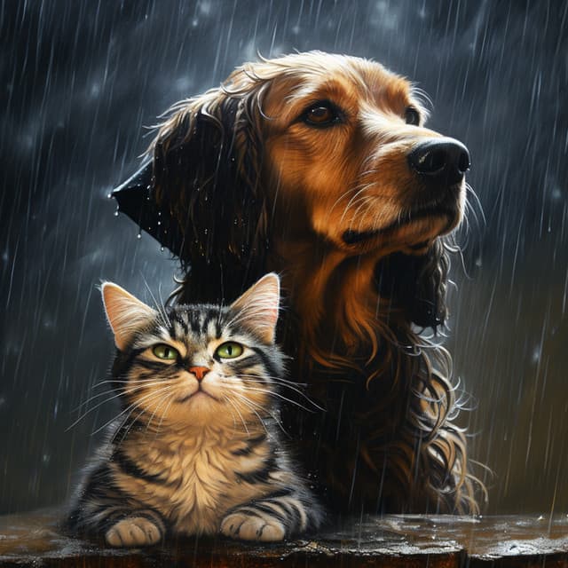 Trueno Armónico Con Compañeros Ronroneantes: Música Para Amigos Felinos - Bosque ambiental