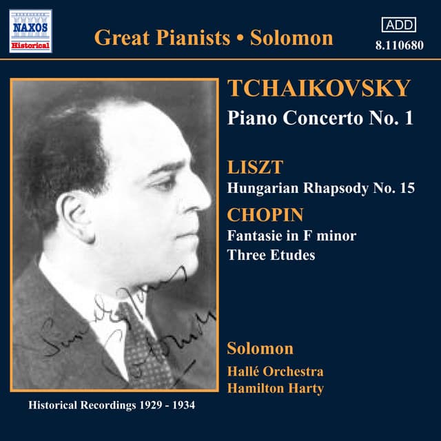 Tchaikovsky: Piano Concerto No. 1/ Chopin: Etudes - Solomon