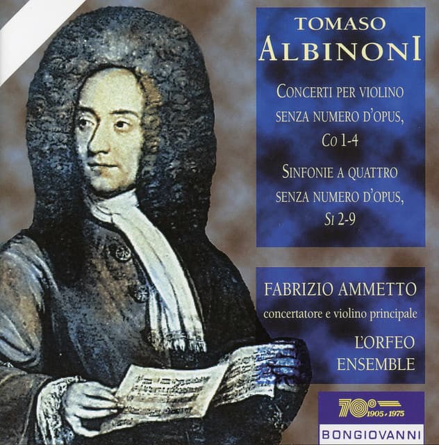 Albinoni: Concerto per violino & Sinfonie a 4 - Tomaso Albinoni
