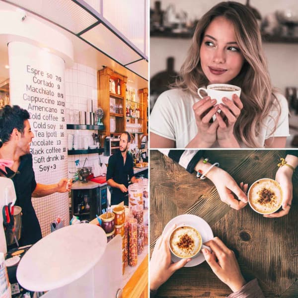 Number One Background for Sipping Morning Latte - Vintage Cafe Vintage