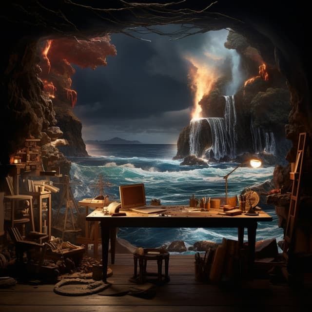 Firelight Study Harmony: Melodic Serenity for Concentration - Nature Sound Collection