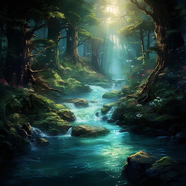 Stream Cradle: Gentle Waves for Baby's Sleep - Sunlit Subliminals