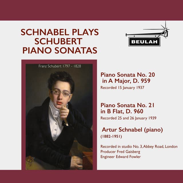 Schnabel Pays Schubert Piano Sonatas - Franz Schubert