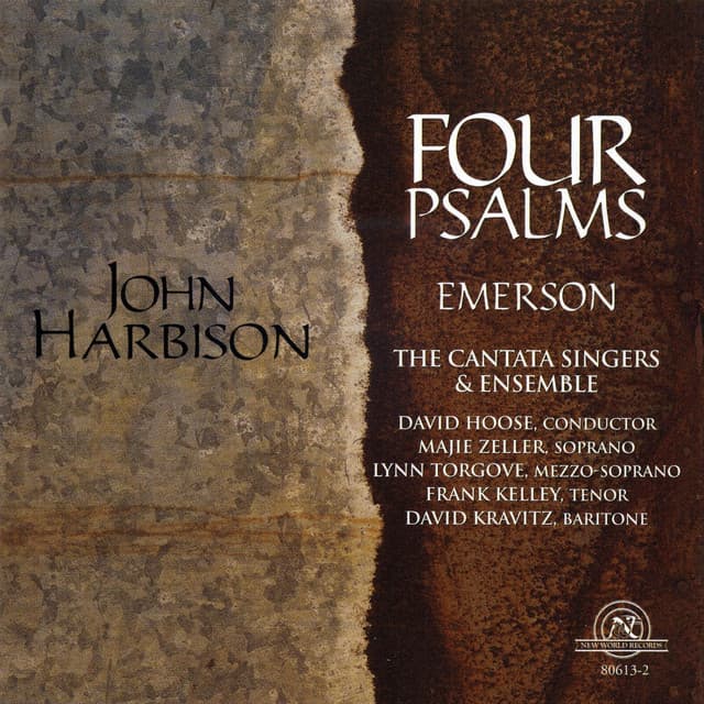 John Harbison: Four Psalms - John Harbison