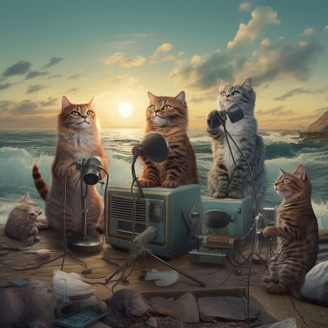 Cats Ocean: Feline Tide Ballad - Brainwave Music Architect