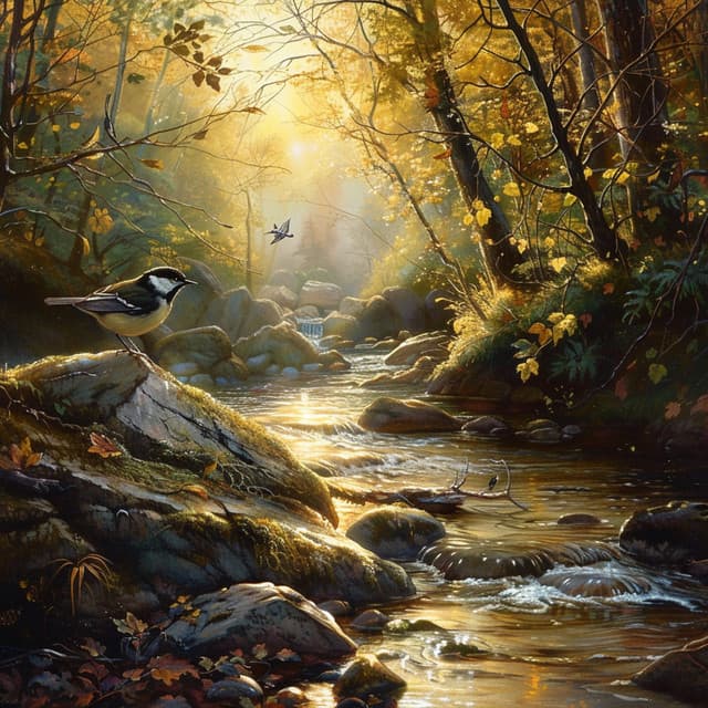 Sueño De La Naturaleza Binaural: Relajación Del Arroyo Y Aves - 92 96 Hz - Música Para Dormir Inspirada En El Espacio