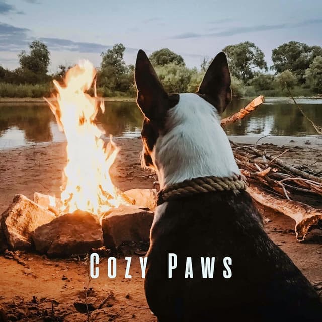 Cozy Paws: Chill Sounds for Contented Dogs by the Fire - Noom Night Fire Sounds