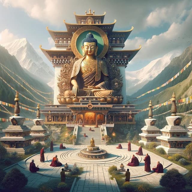 Sanctuaire de Bouddha: Prière tibétaine, mantra bouddhiste de guérison - Sanctuaire de méditation bouddhiste