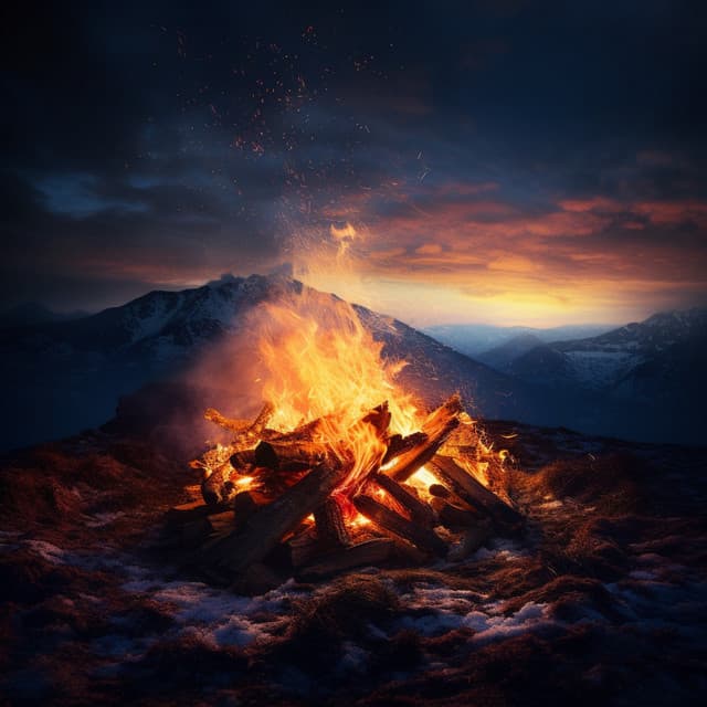 Fire's Gentle Glow: Music for Peaceful Evenings - Tech Sleep