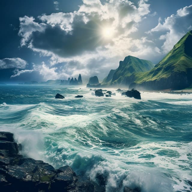 Cats' Binaural Ocean: Gentle Tides for Comfort - Binaural Landscapes