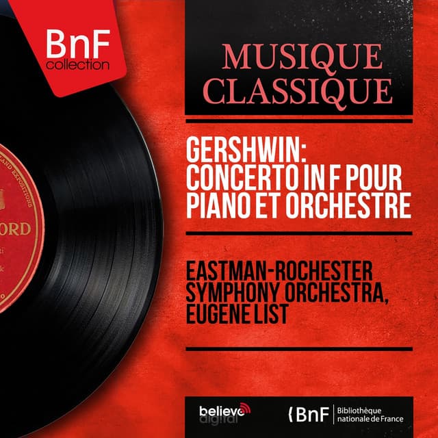 Gershwin: Concerto in F pour piano et orchestre - George Gershwin