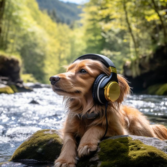Binaural Canine Creek: Soothing River Tones - Infinite Field
