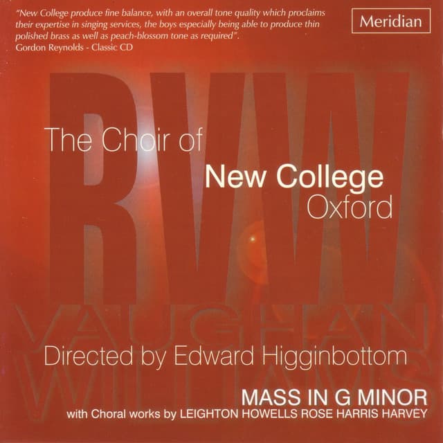 Vaughan Williams: Mass in G Minor - Choir of New College, Oxford