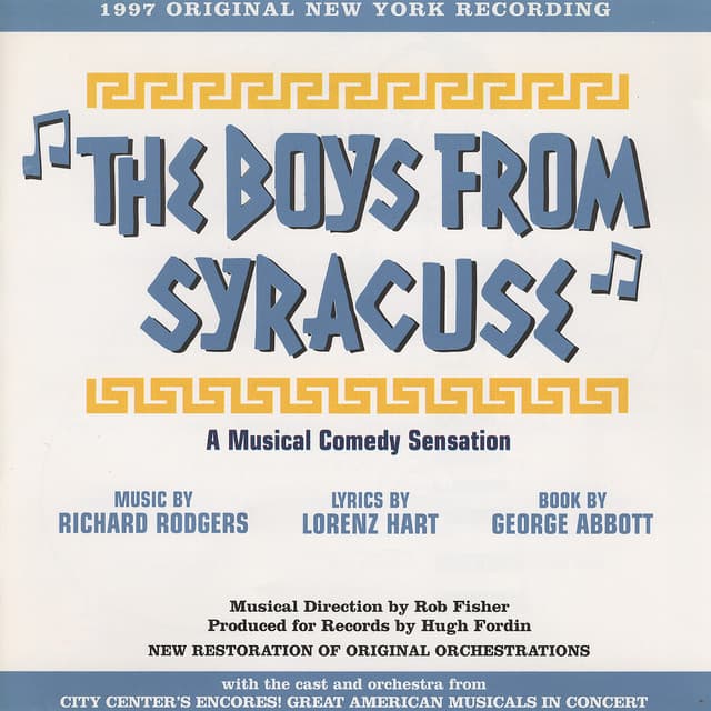 The Boys From Syracuse: A Musical Comedy Sensation - Richard Rodgers