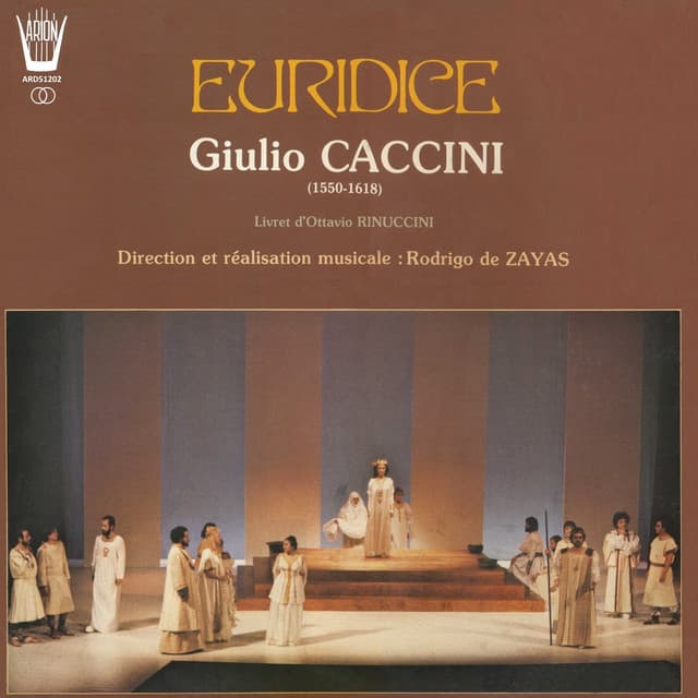 Caccini: Euridice, opéra en 3 actes - Giulio Caccini