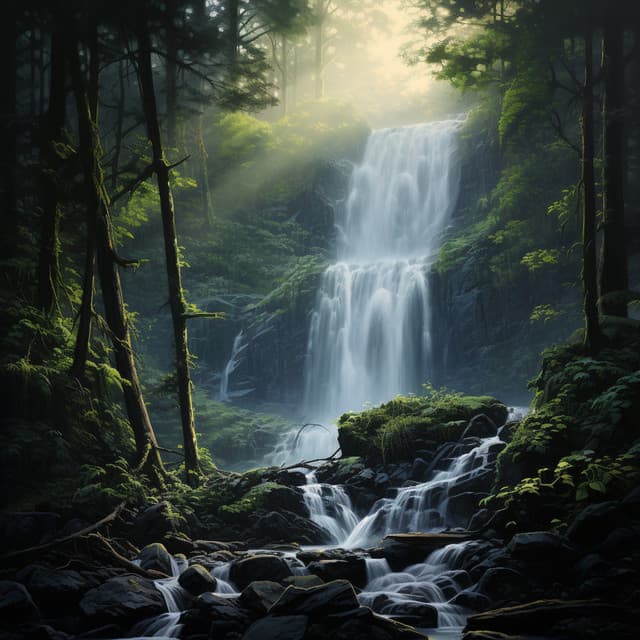 Armonía De Una Cascada A La Deriva: Sonidos De Cuencos Y Cascadas Relajantes Para Dormir - Música de noche de paz