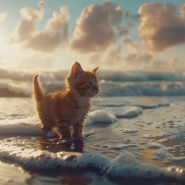 Ronroneos Del Océano: Serenidad Melódica Para Gatos - Hora de la música del gato