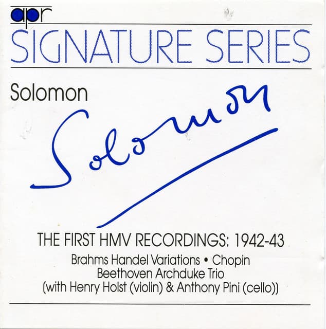The First HMV Recordings - Solomon