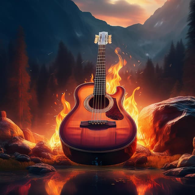 Relaxation by the Fire: Gentle Guitar and Warmth - The Acoustic Guitar Troubadours