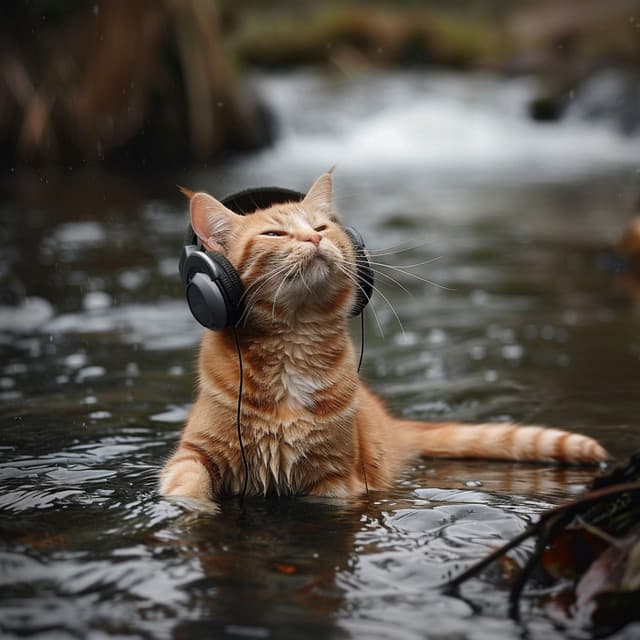 Feline Rivers: Cats Calm Water Harmonies - Jingle Cats