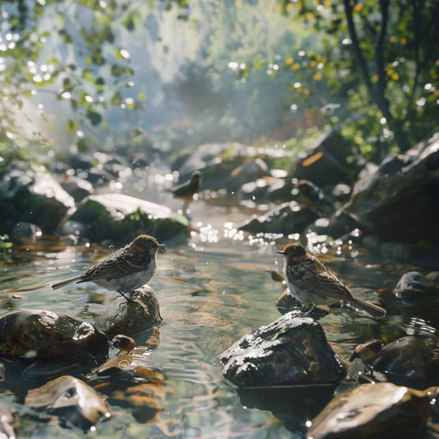 Calming Nature Relaxation Binaural Sounds with Birds and Creek - Weather Batches