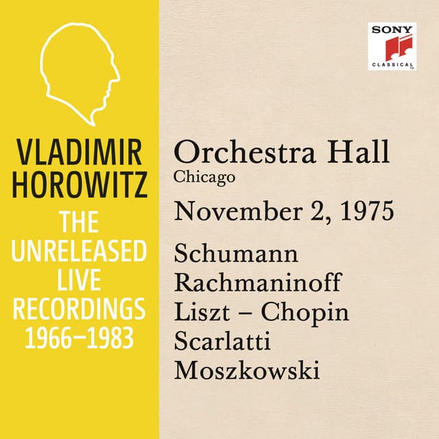 Vladimir Horowitz in Recital at Orchestra Hall, Chicago, November 2, 1975 - Vladimir Horowitz