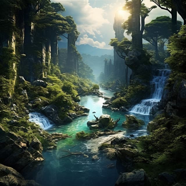 Crystal Cascades: Nature's Aquatic Anthems - Ambient 11