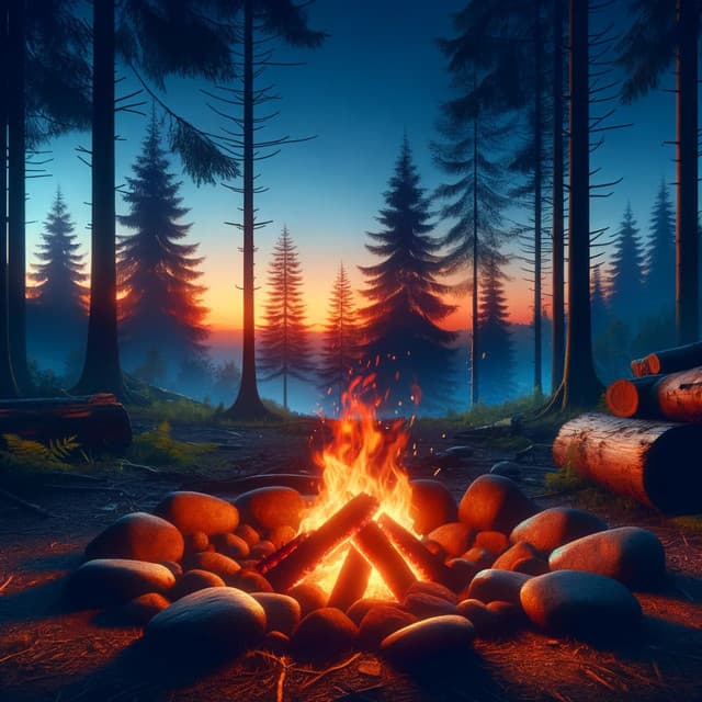 Campfire Chronicles: Nature's Fireside Stories - Soft Dinner Music