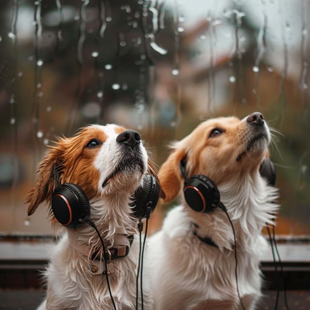 Dogs in Rain: Binaural Soothing Echoes - Music for Calming Dogs